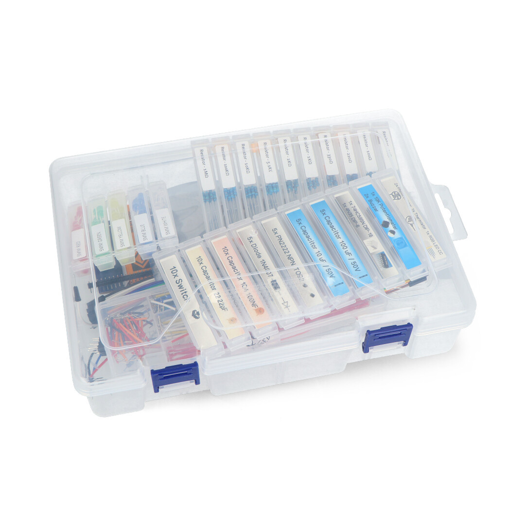 Zestaw elementów elektronicznych + płytka stykowa 830 - E23 - 830 elementów